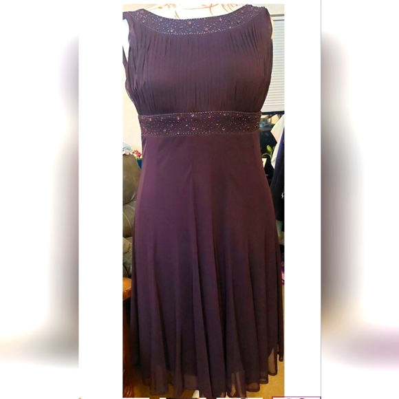 Jessica Howard Embellished Cocktail‎ Dress Purple Size 8 NWOT #DRESS - Picture 1 of 7